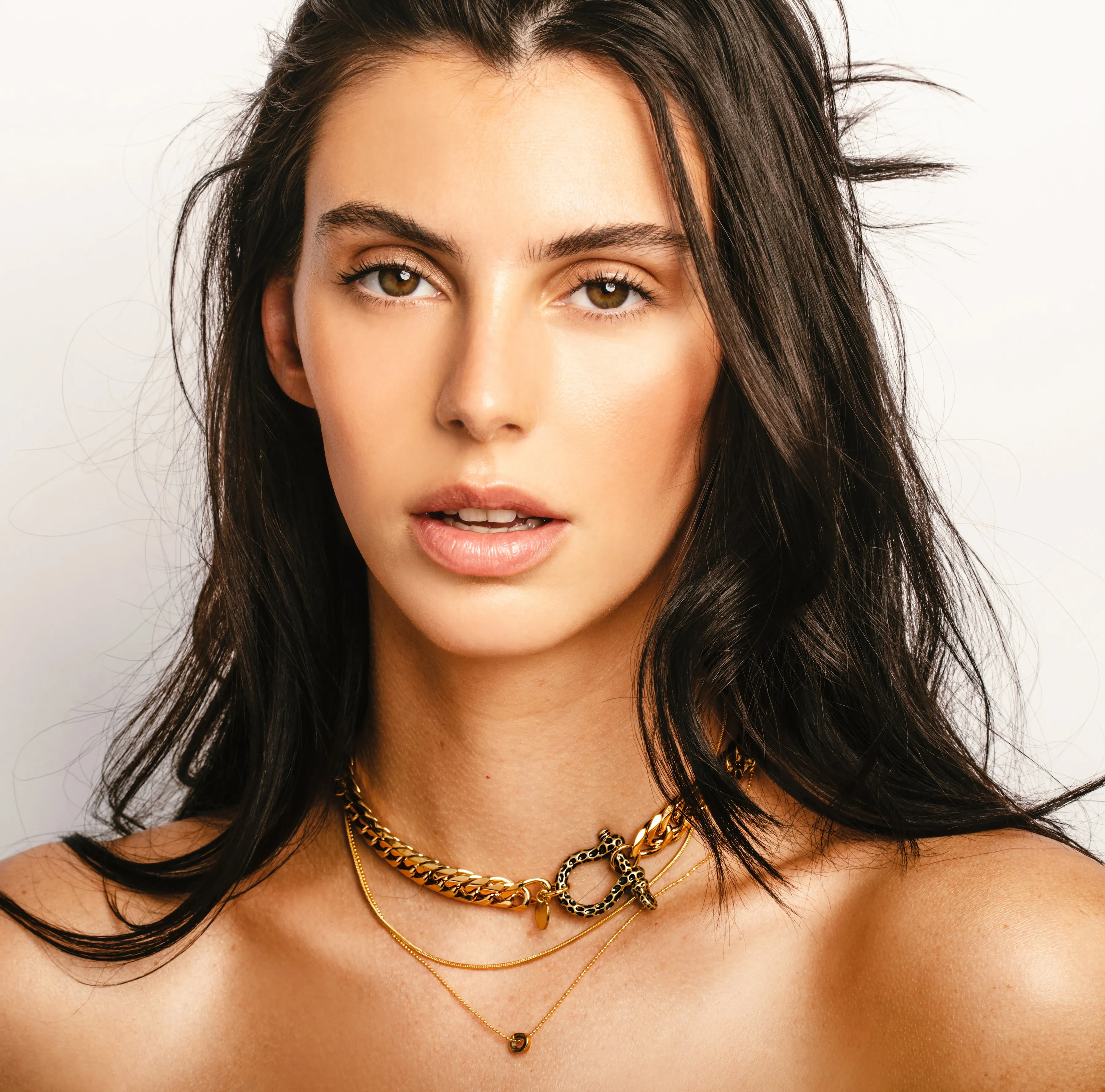 LE GIRAFFE HERRADURA LAYERED NECKLACE