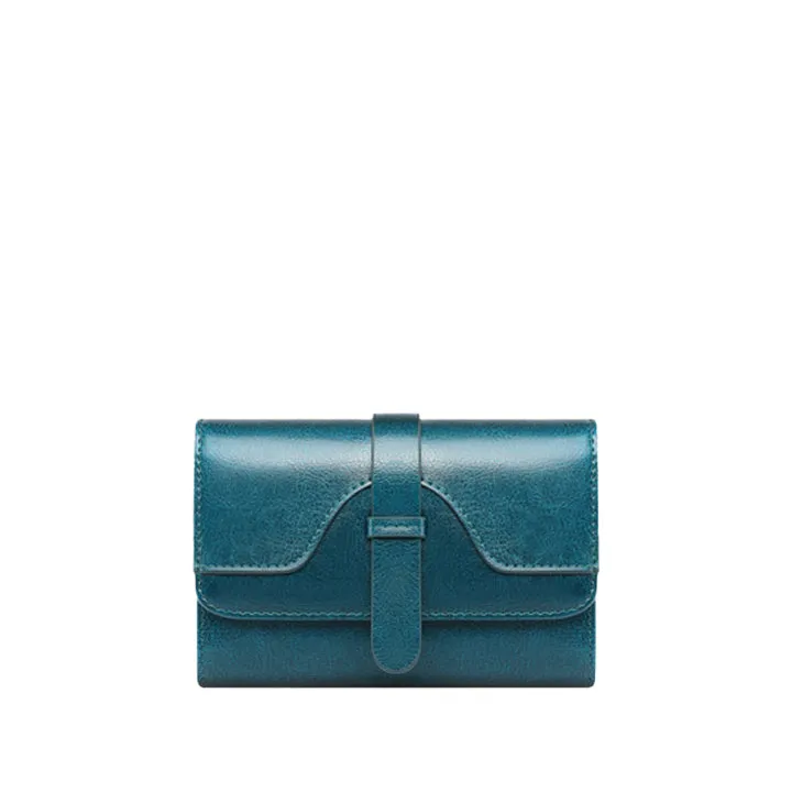 Leather Flap Mini Wallet