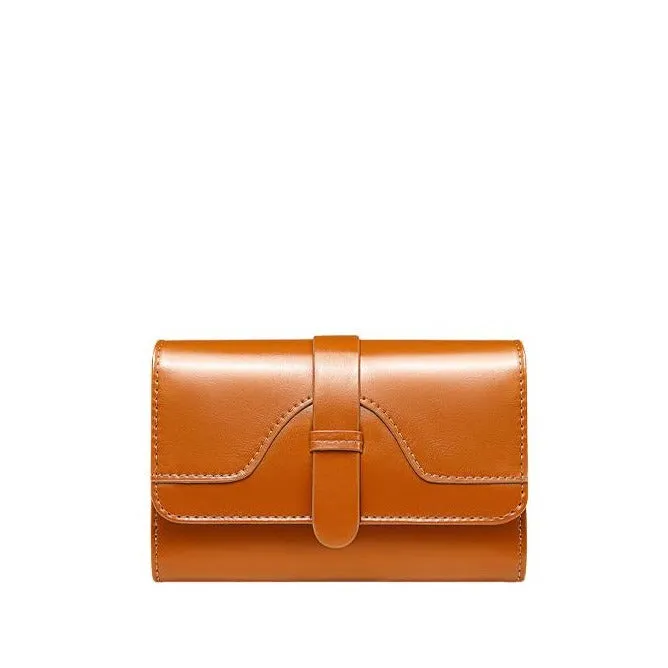 Leather Flap Mini Wallet