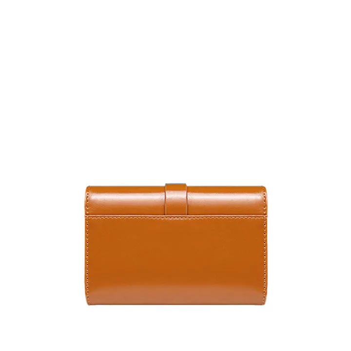 Leather Flap Mini Wallet