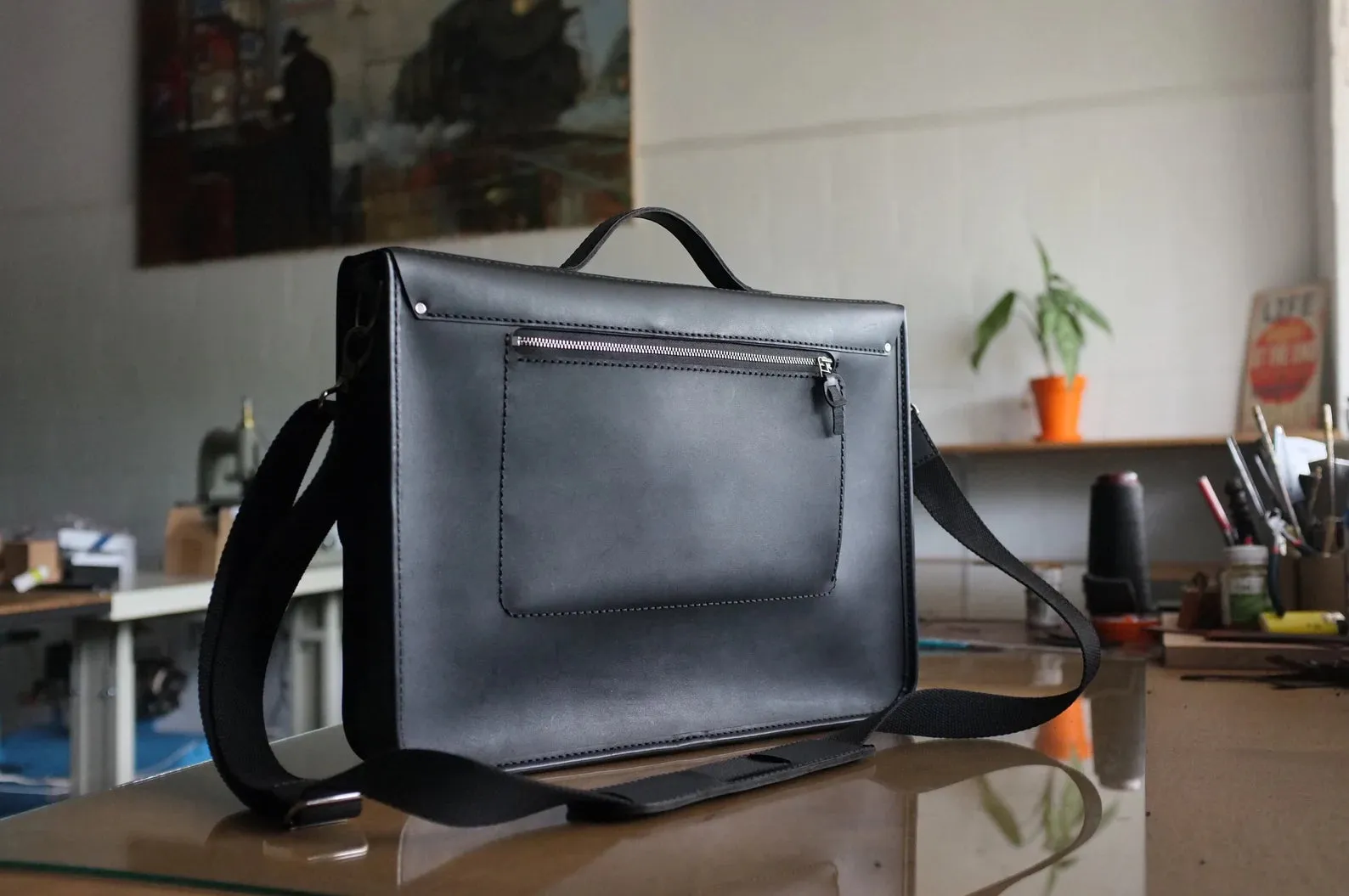Leather Messenger Bag, Messenger bag