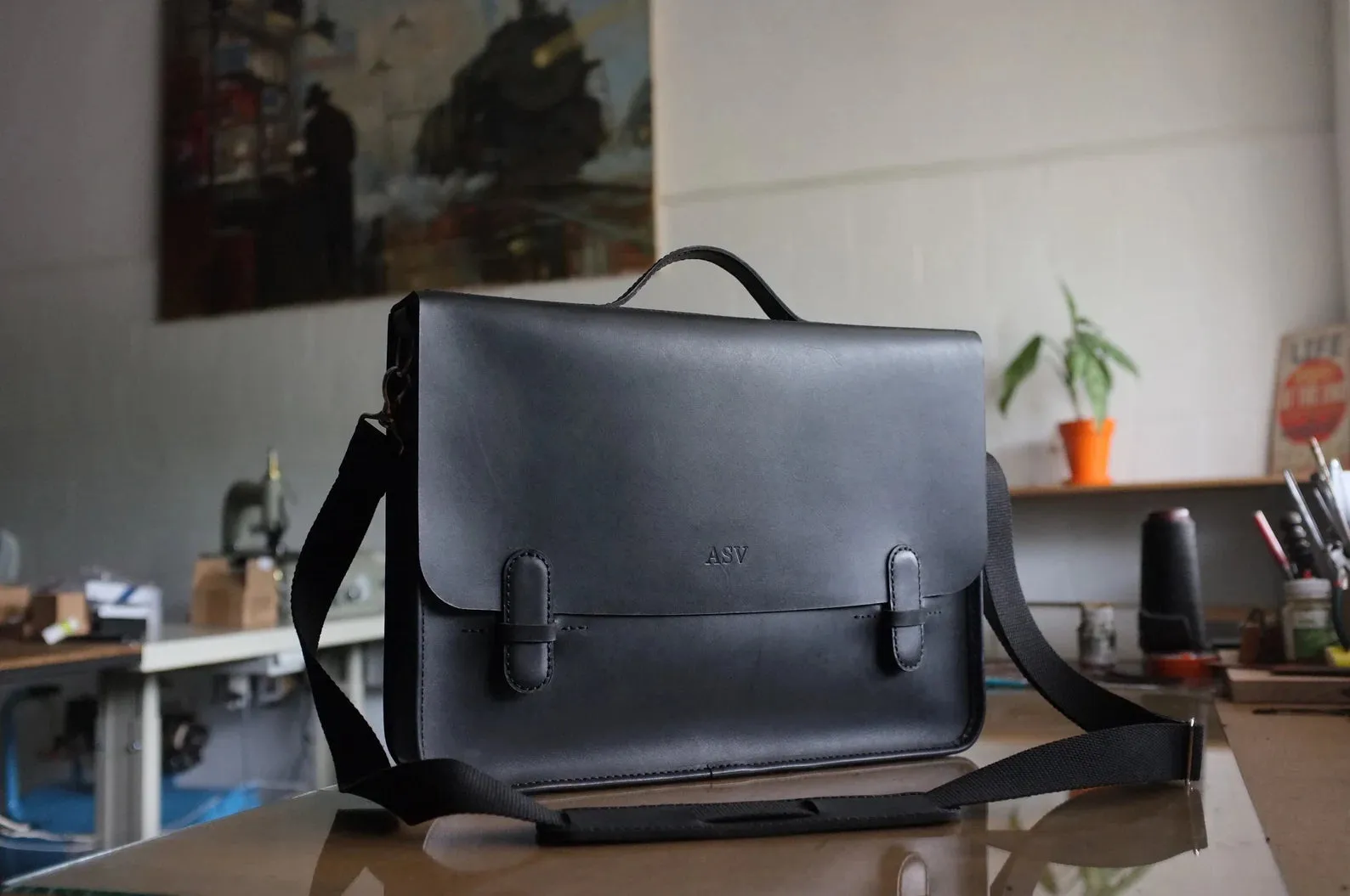 Leather Messenger Bag, Messenger bag