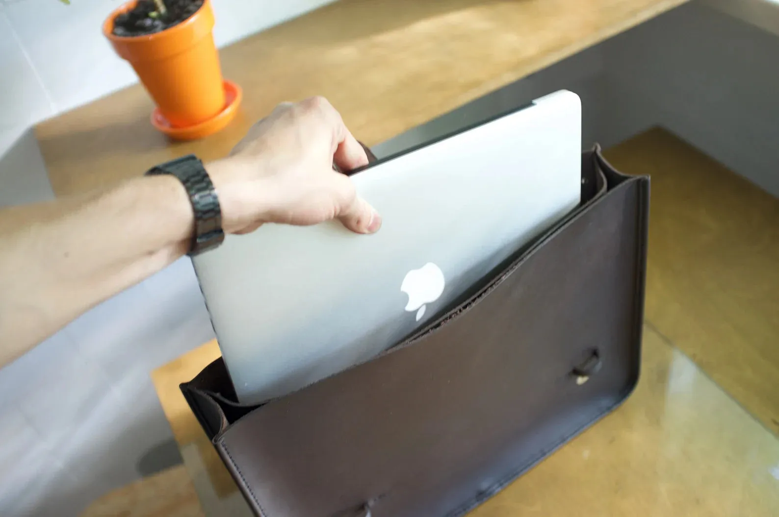 Leather Messenger Bag, Messenger bag