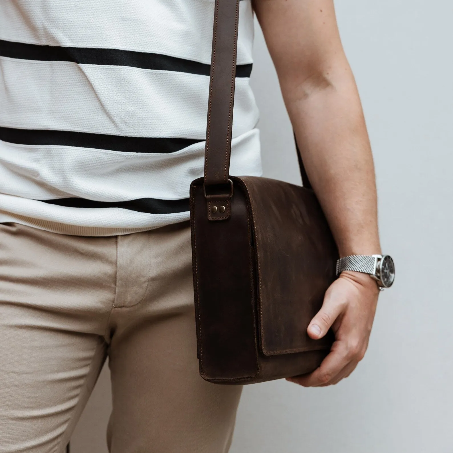 Leather Messenger Bag, Shoulder Bag