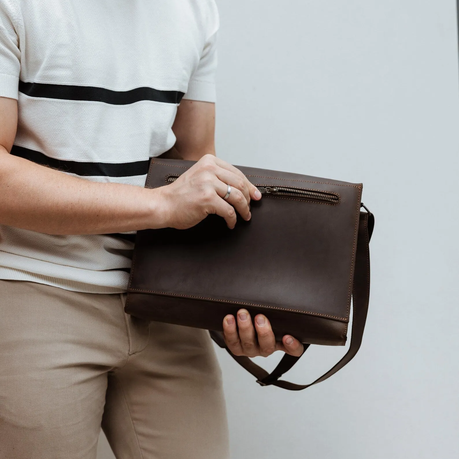 Leather Messenger Bag, Shoulder Bag
