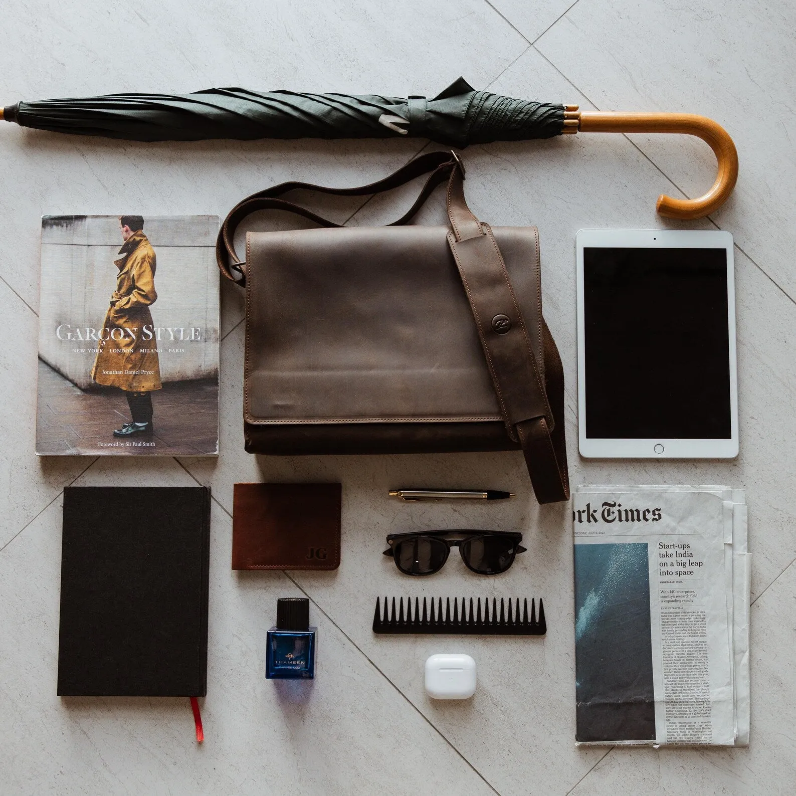 Leather Messenger Bag, Shoulder Bag