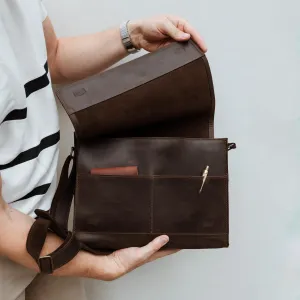 Leather Messenger Bag, Shoulder Bag