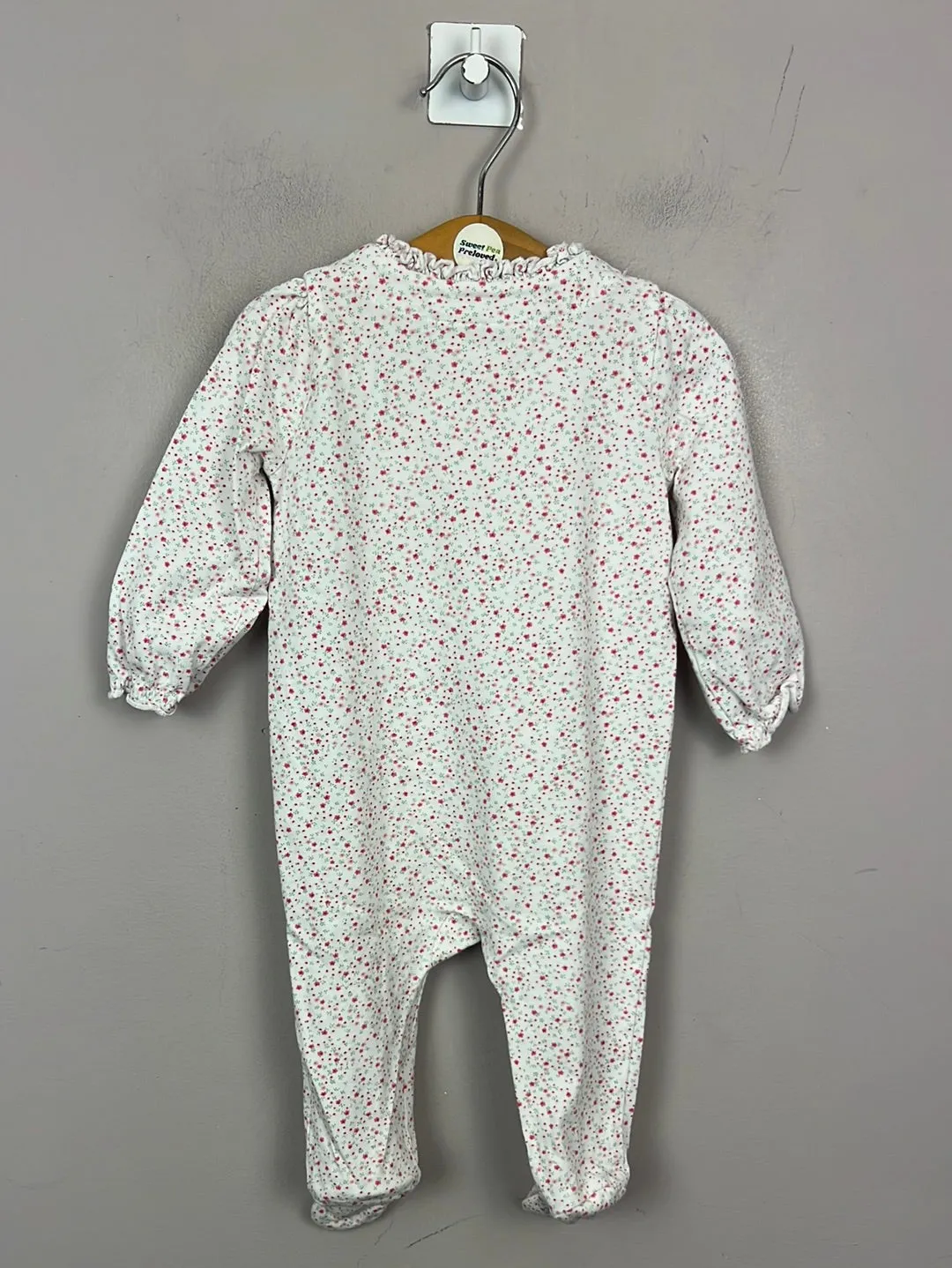 Little White Company Kimono floral sleepsuit 3-6m