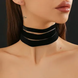 Lolita Layered Velvet Choker Necklace Set