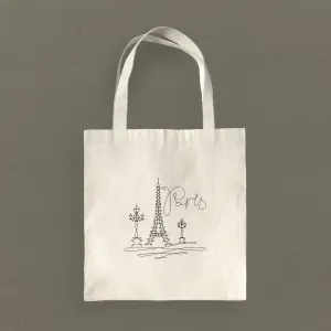 Loopy Eiffel Tower - Canvas Tote Bag
