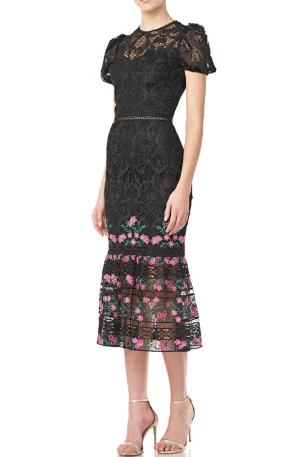 Lorelai Lace Midi Dress by ML Monique Lhuillier - RENTAL