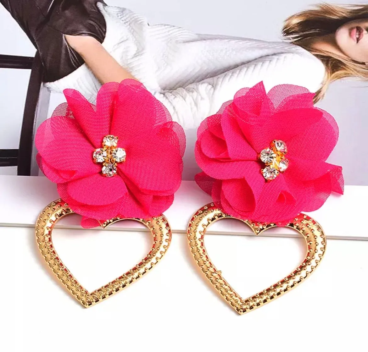 LOTUS STATEMENT EARRINGS