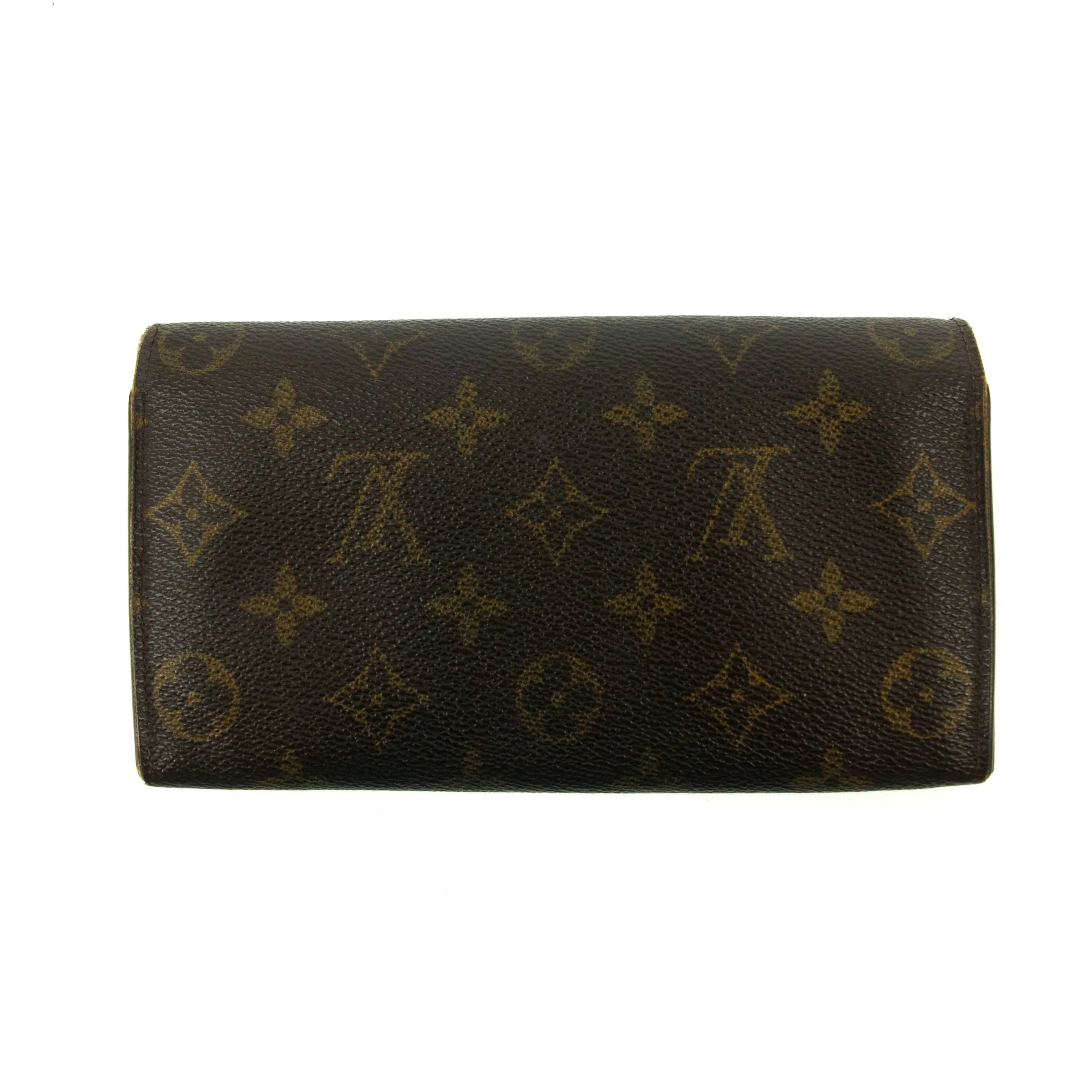 Louis Vuiton Monogram Canvas Brown Sarah Long Wallet #3301