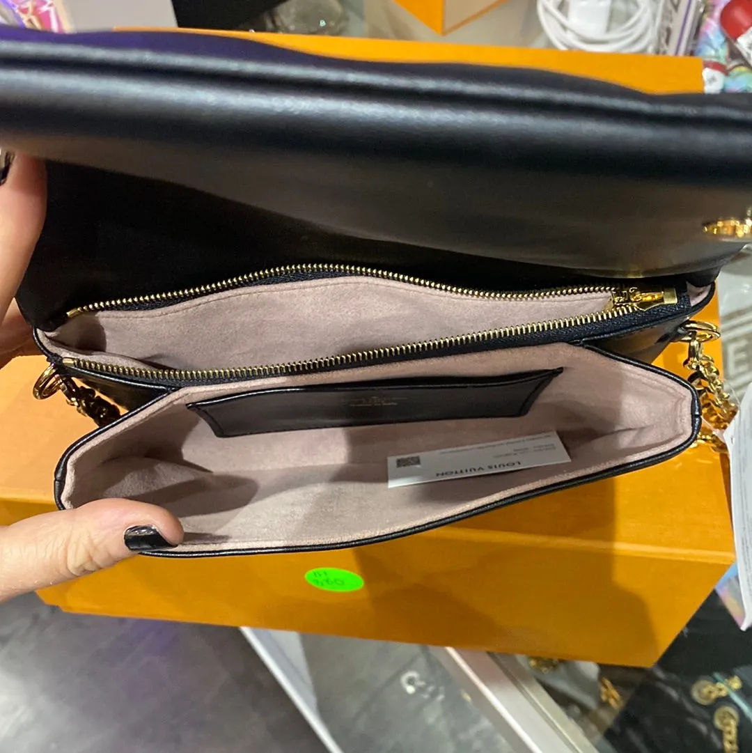 Louis Vuitton Black Monogram Embossed Coussin Pochette