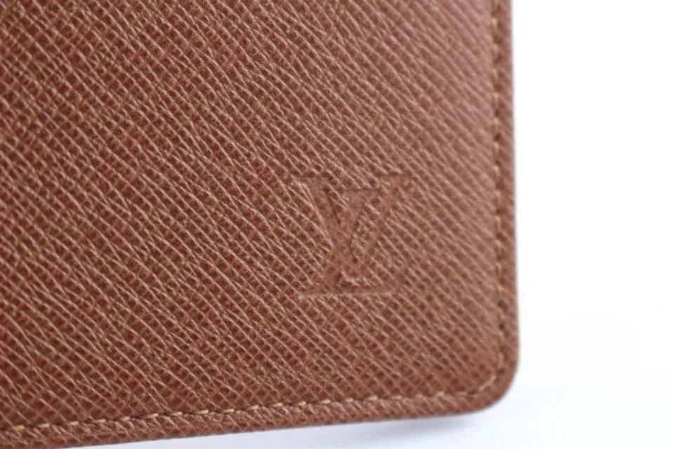 Louis Vuitton Brown Taiga Id Holder Wallet Case 220079