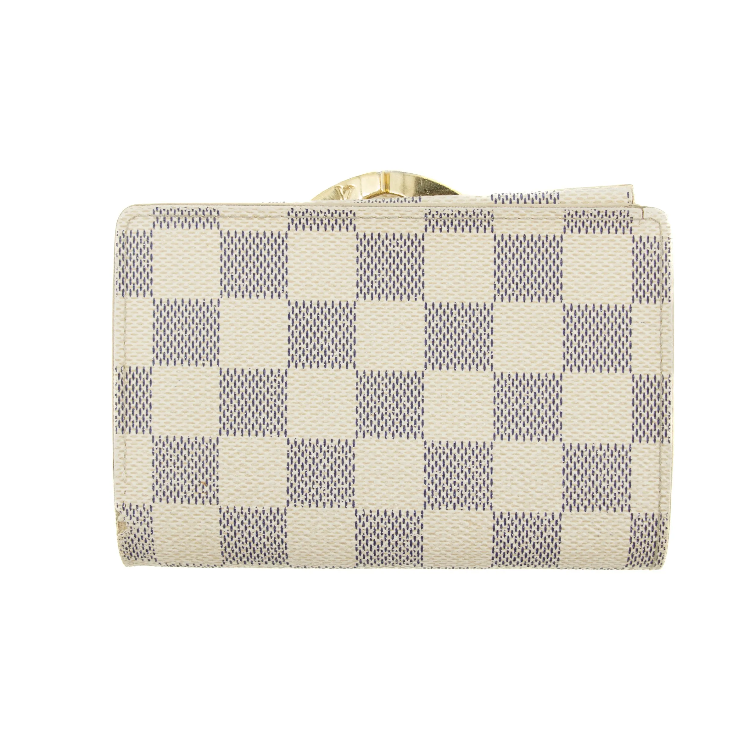 Louis Vuitton Damier Azur Kisslock Wallet #3038