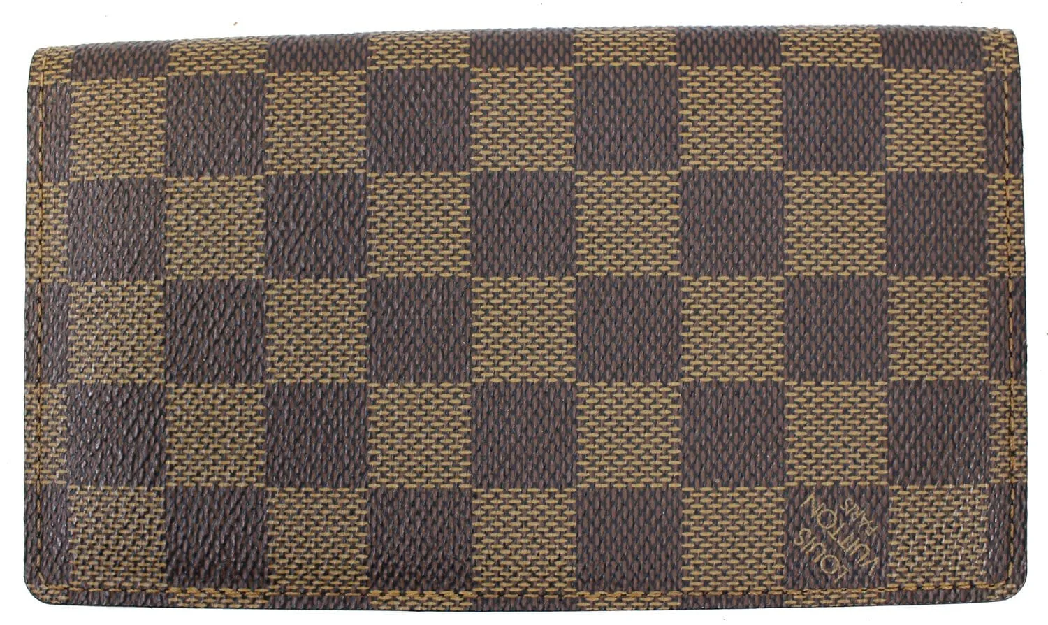 LOUIS VUITTON Damier Ebene Checkbook Cover Card Holder Wallet