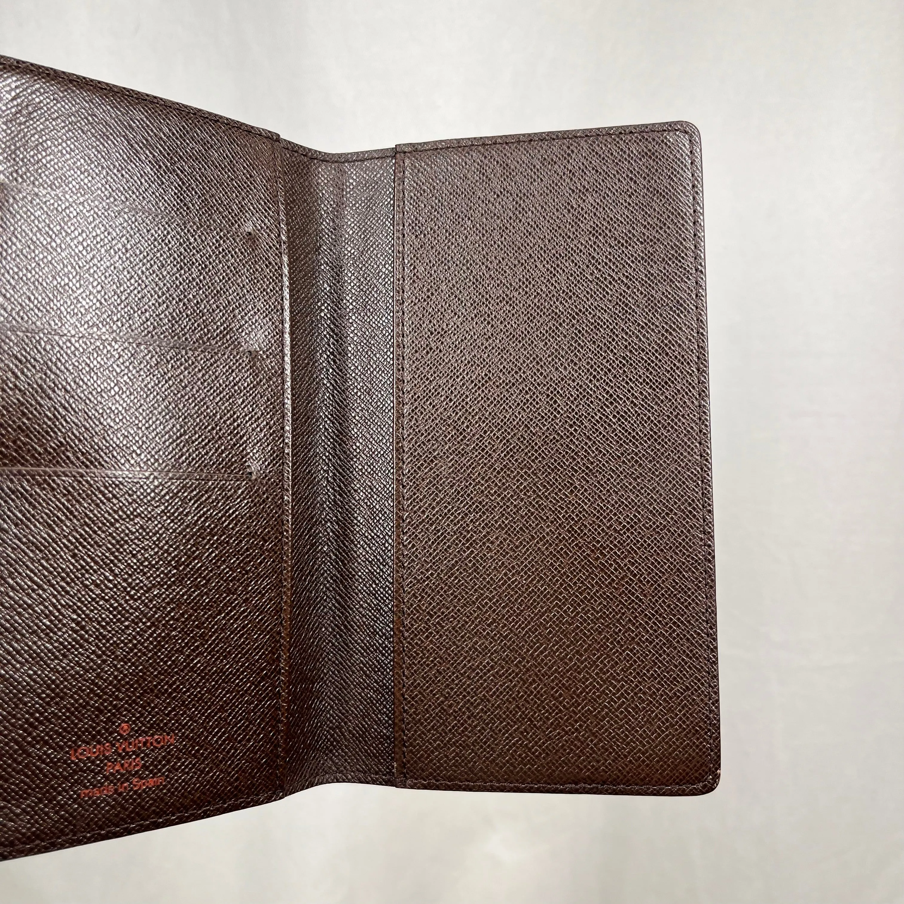 LOUIS VUITTON Damier Ebene Checkbook Wallet
