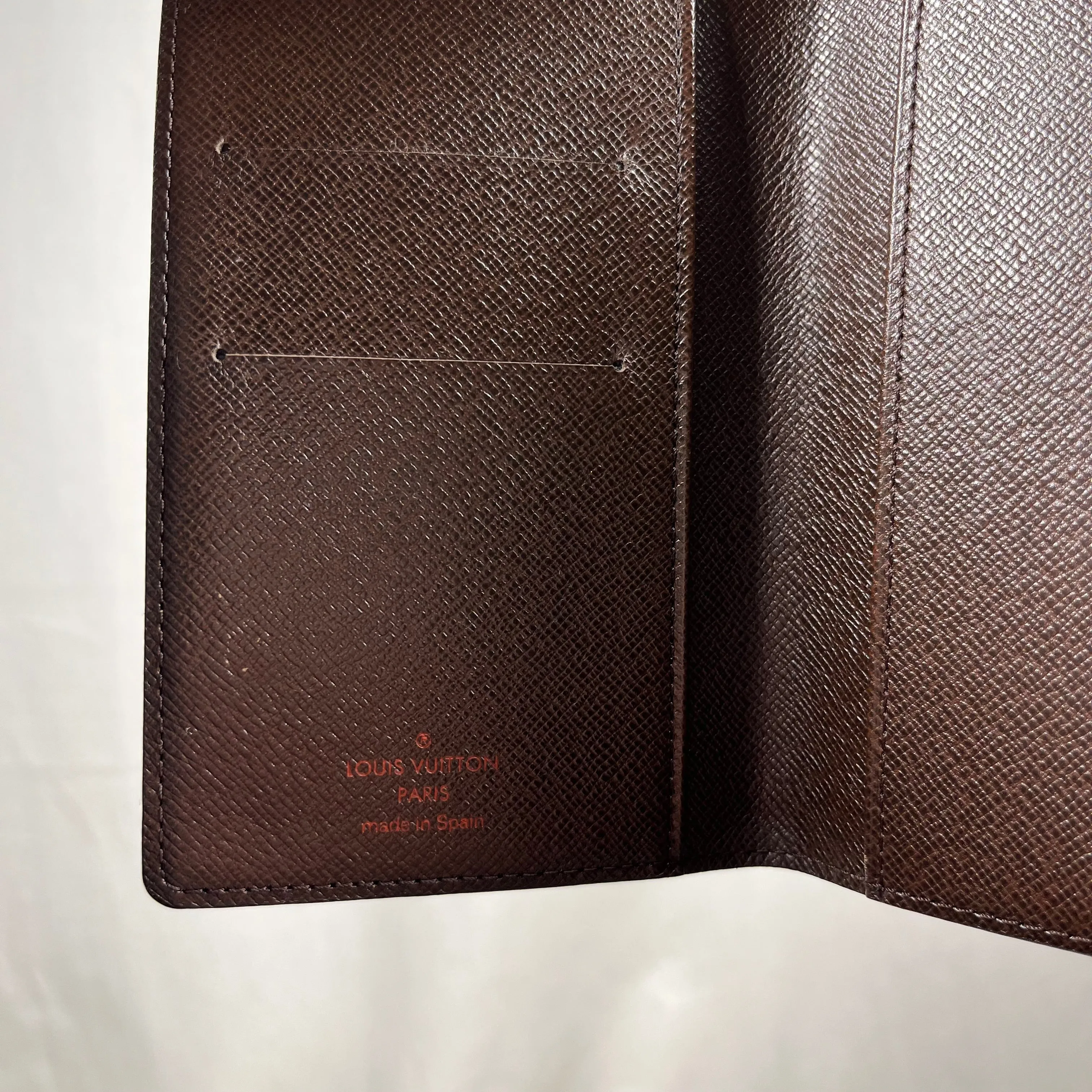 LOUIS VUITTON Damier Ebene Checkbook Wallet