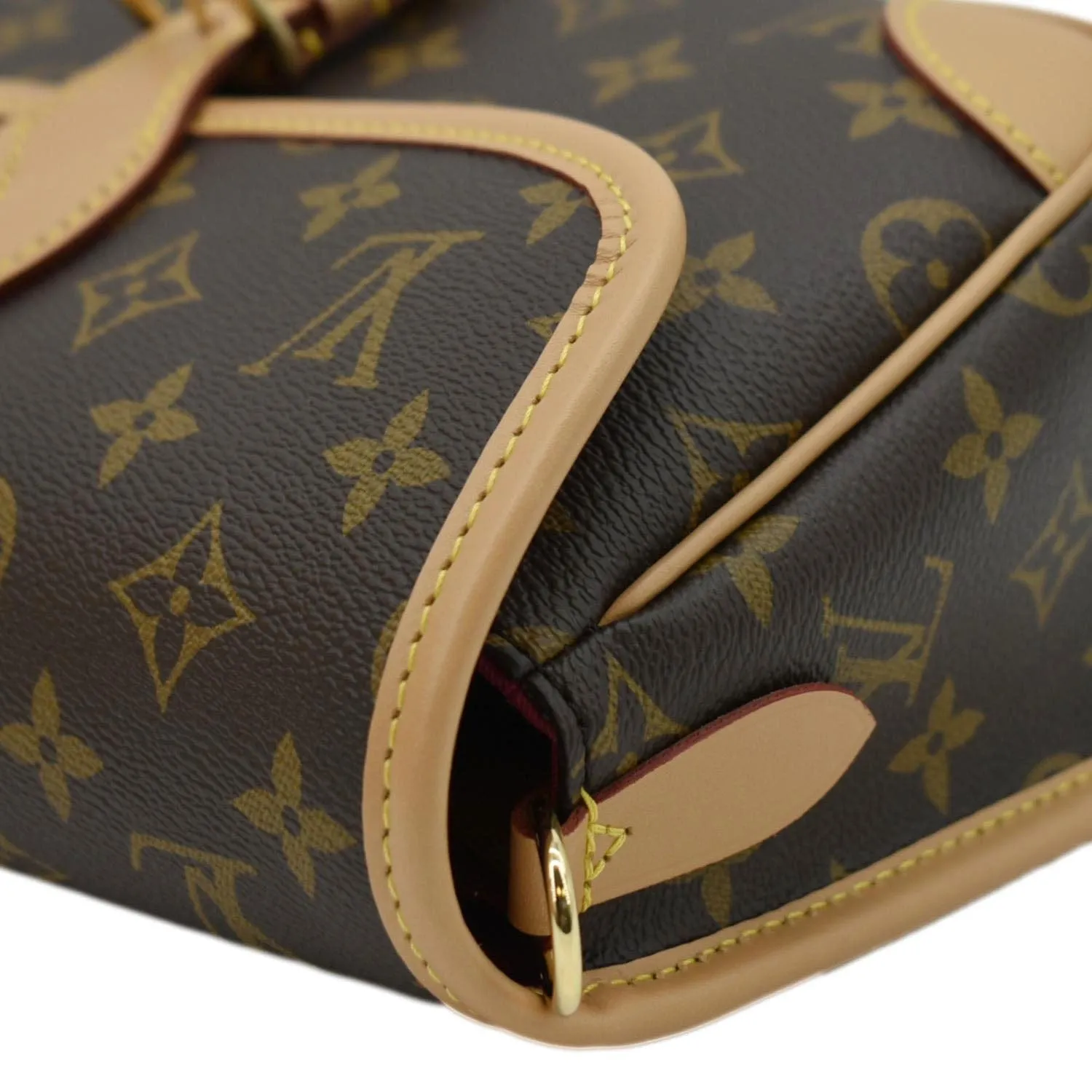 LOUIS VUITTON Diane Monogram Canvas Shoulder Bag Brown