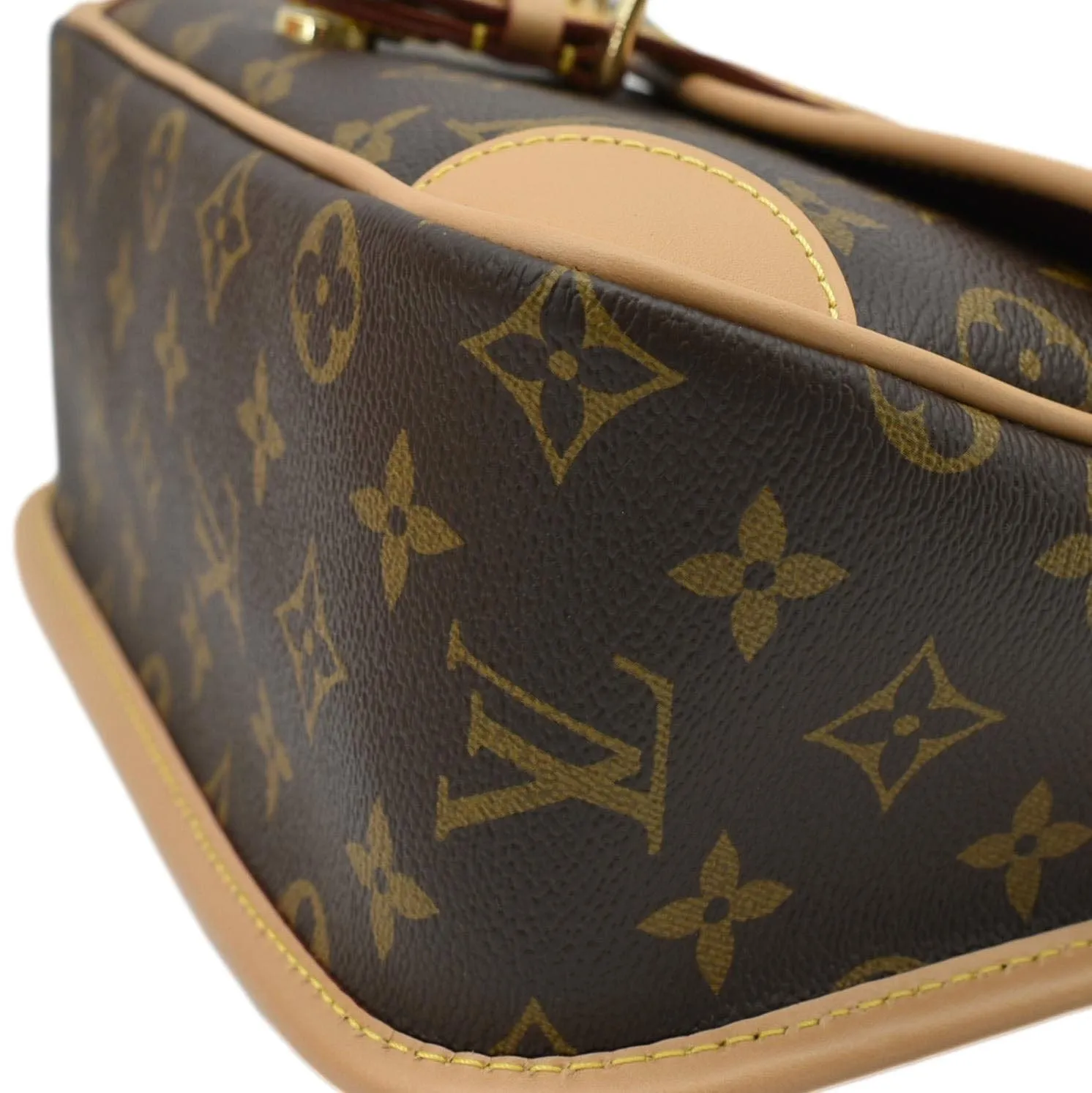 LOUIS VUITTON Diane Monogram Canvas Shoulder Bag Brown