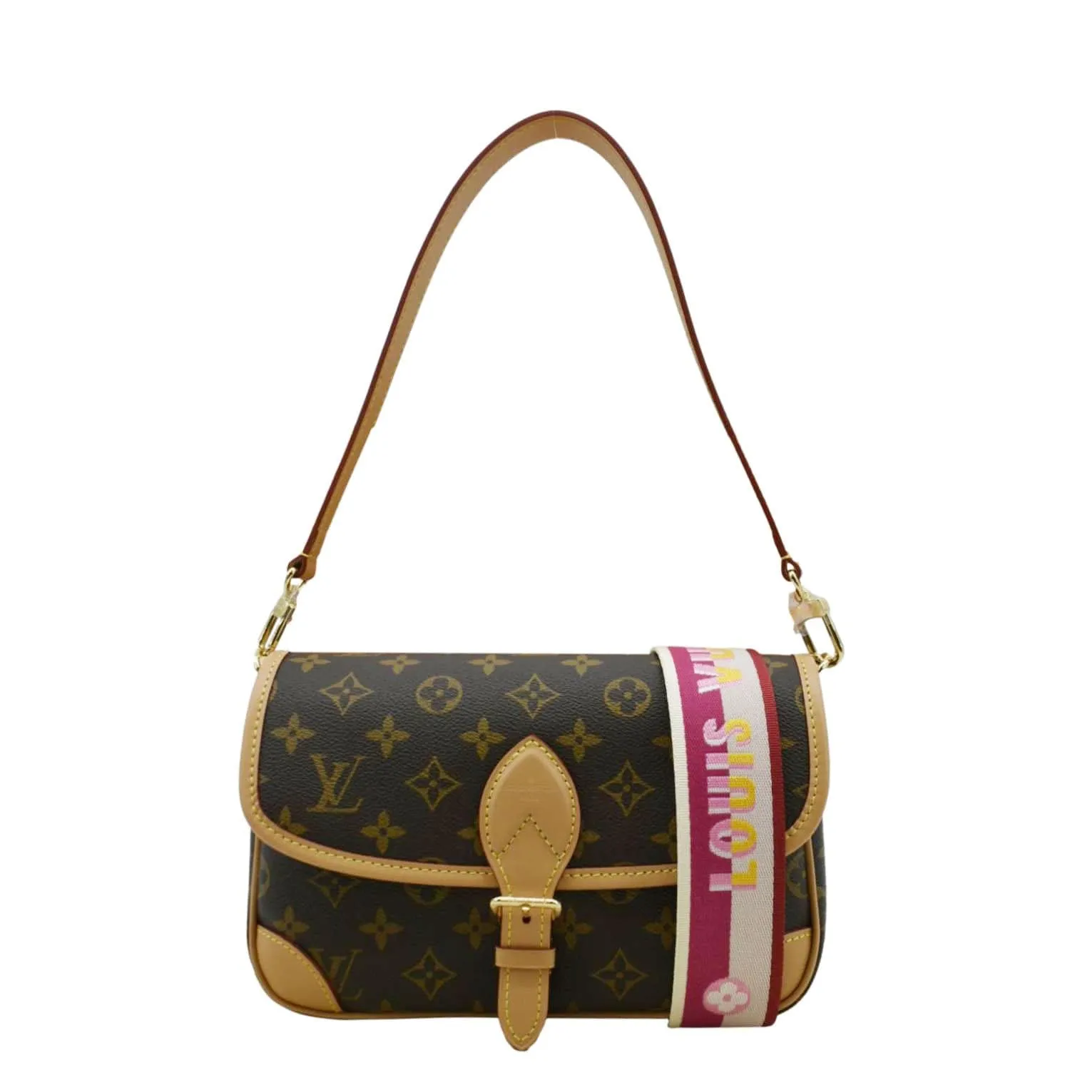 LOUIS VUITTON Diane Monogram Canvas Shoulder Bag Brown