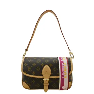 LOUIS VUITTON Diane Monogram Canvas Shoulder Bag Brown