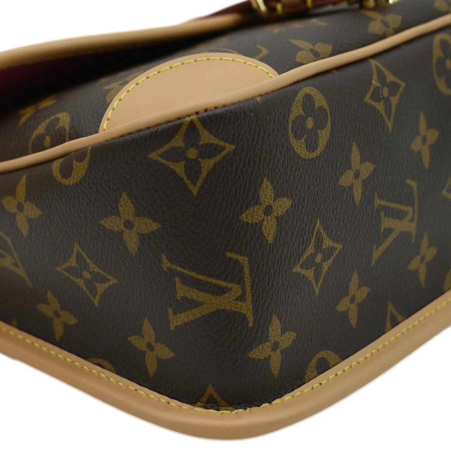 LOUIS VUITTON Diane Monogram Canvas Shoulder Bag Brown