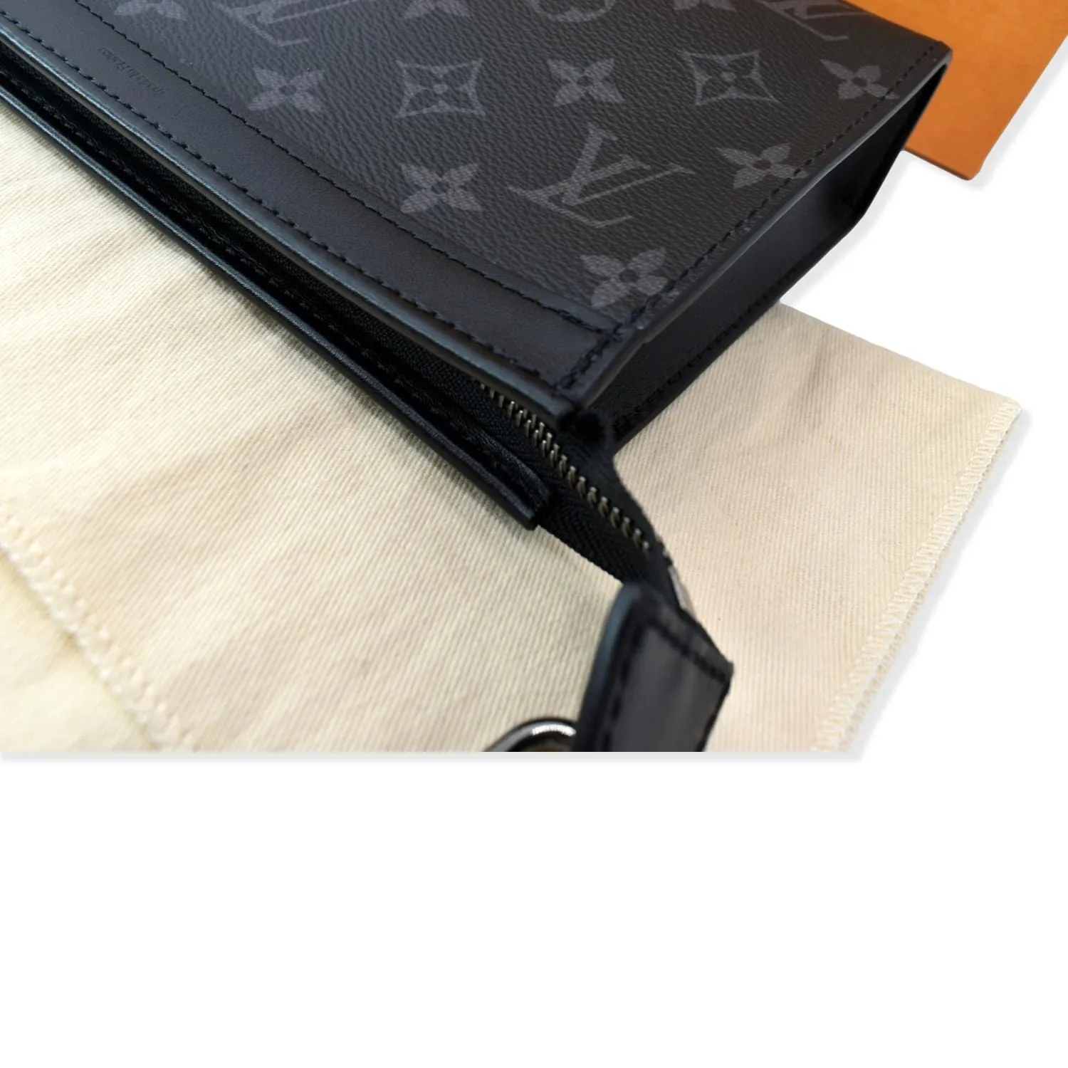 Louis Vuitton Gaston Wearable Monogram Eclipse Reverse Wallet Crossbody Bag Gray
