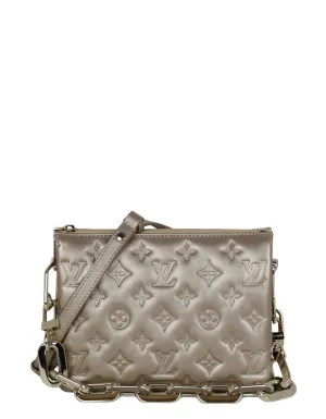 Louis Vuitton Gold Embossed Monogram Coussin BB Crossbody