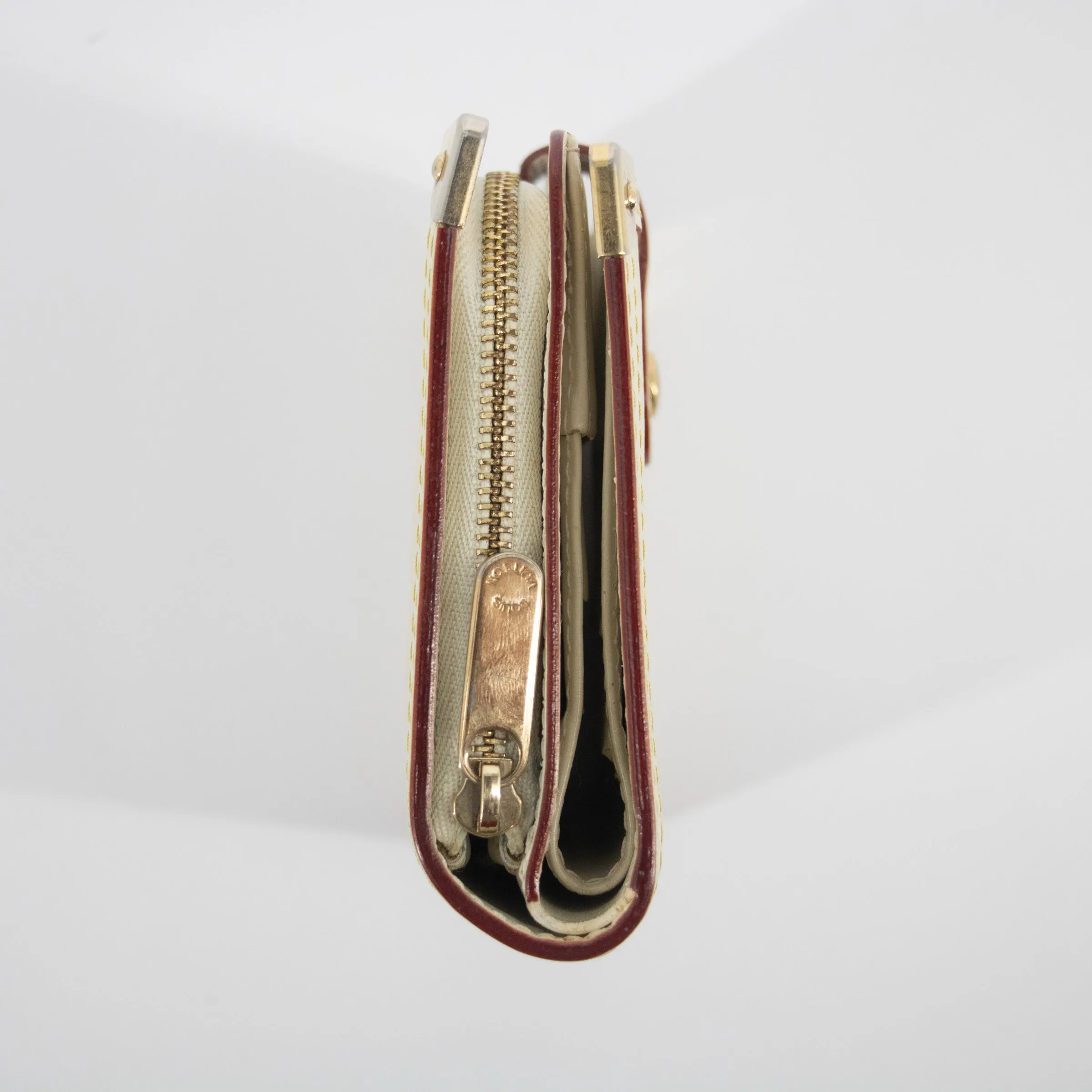 Louis Vuitton Ivory Suhali Compact Zippy Wallet  #2055