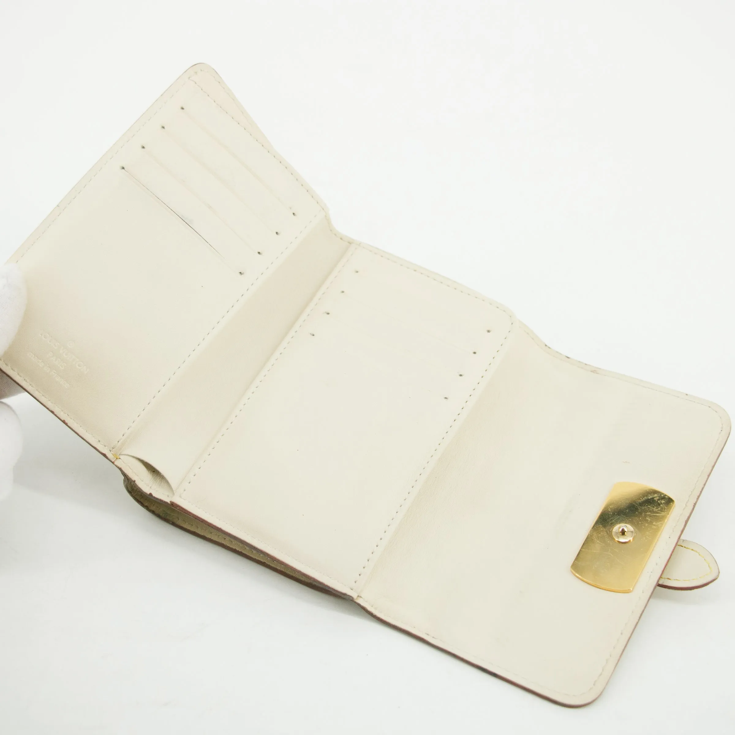 Louis Vuitton Ivory Suhali Le Somptueux Leather Trifold Wallet  #3129