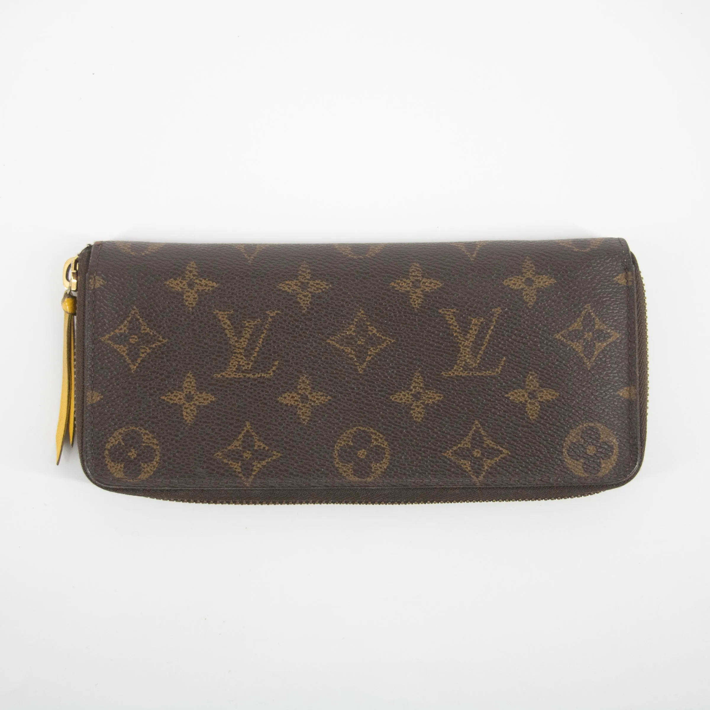 Louis Vuitton Monogram Canvas Clemence Wallet w/ Mimosa Interior #2205