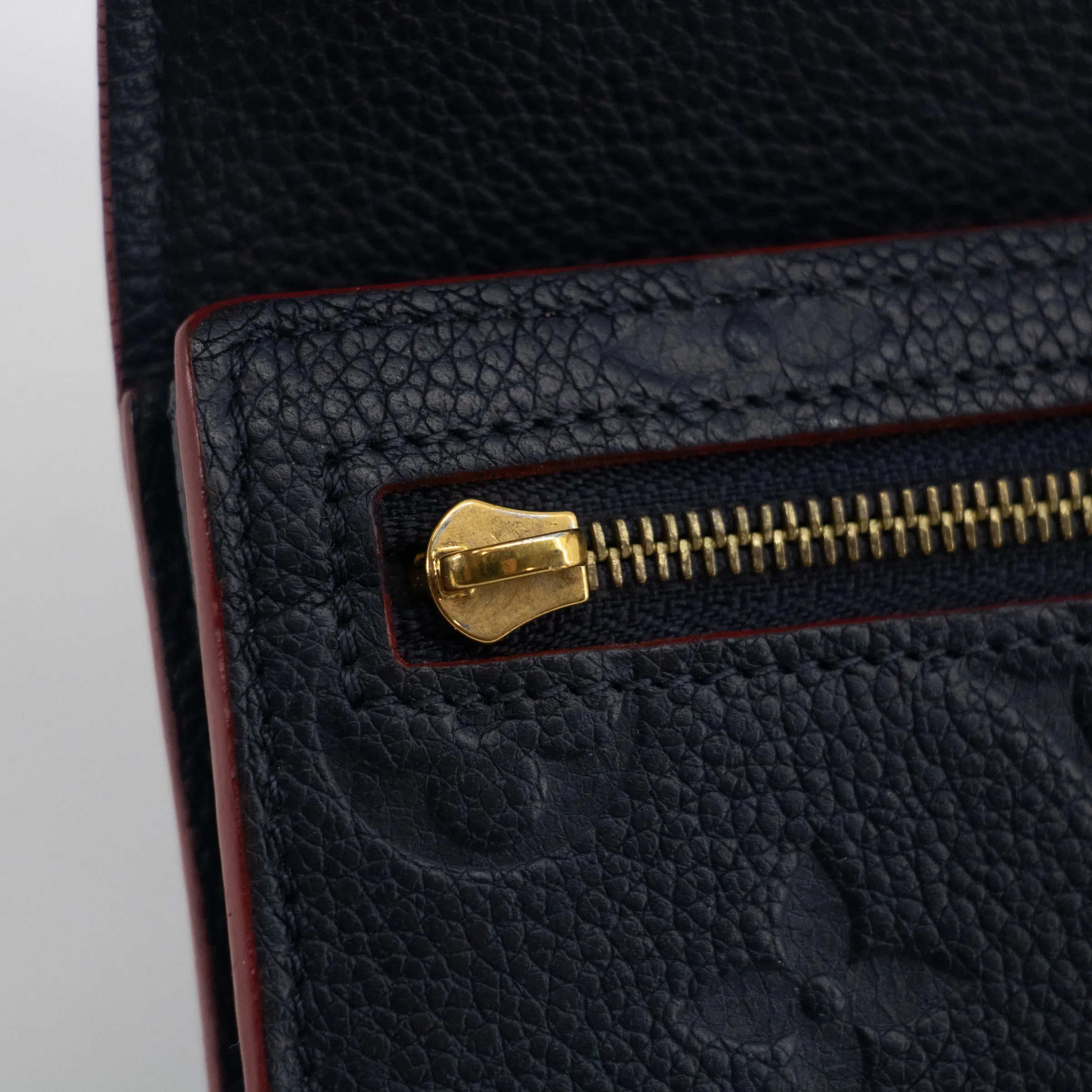 Louis Vuitton Navy Monogram Empreinte Portefeuille Pont Neuf Long Wallet #2033