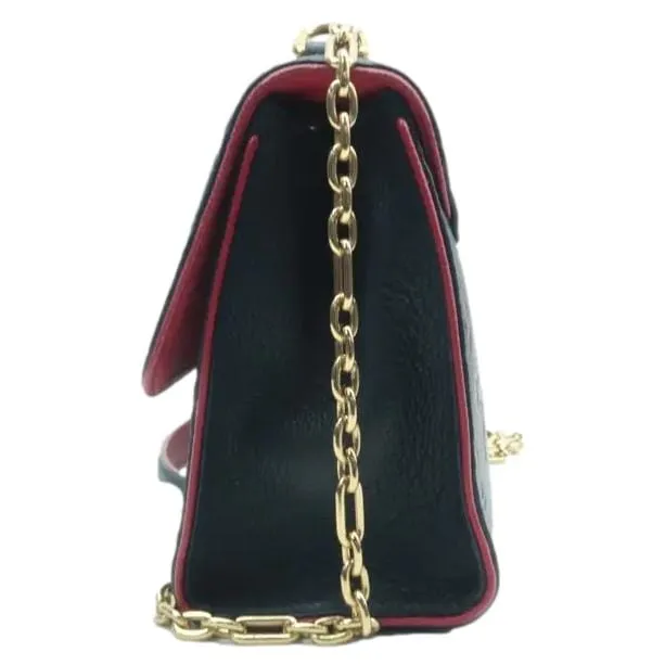 LOUIS VUITTON Saint Sulpice PM Empreinte Leather Crossbody Bag Navy Blue
