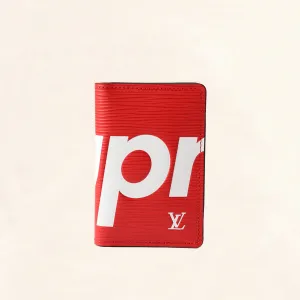 Louis Vuitton | Supreme Epi Pocket Organizer Wallet | Red