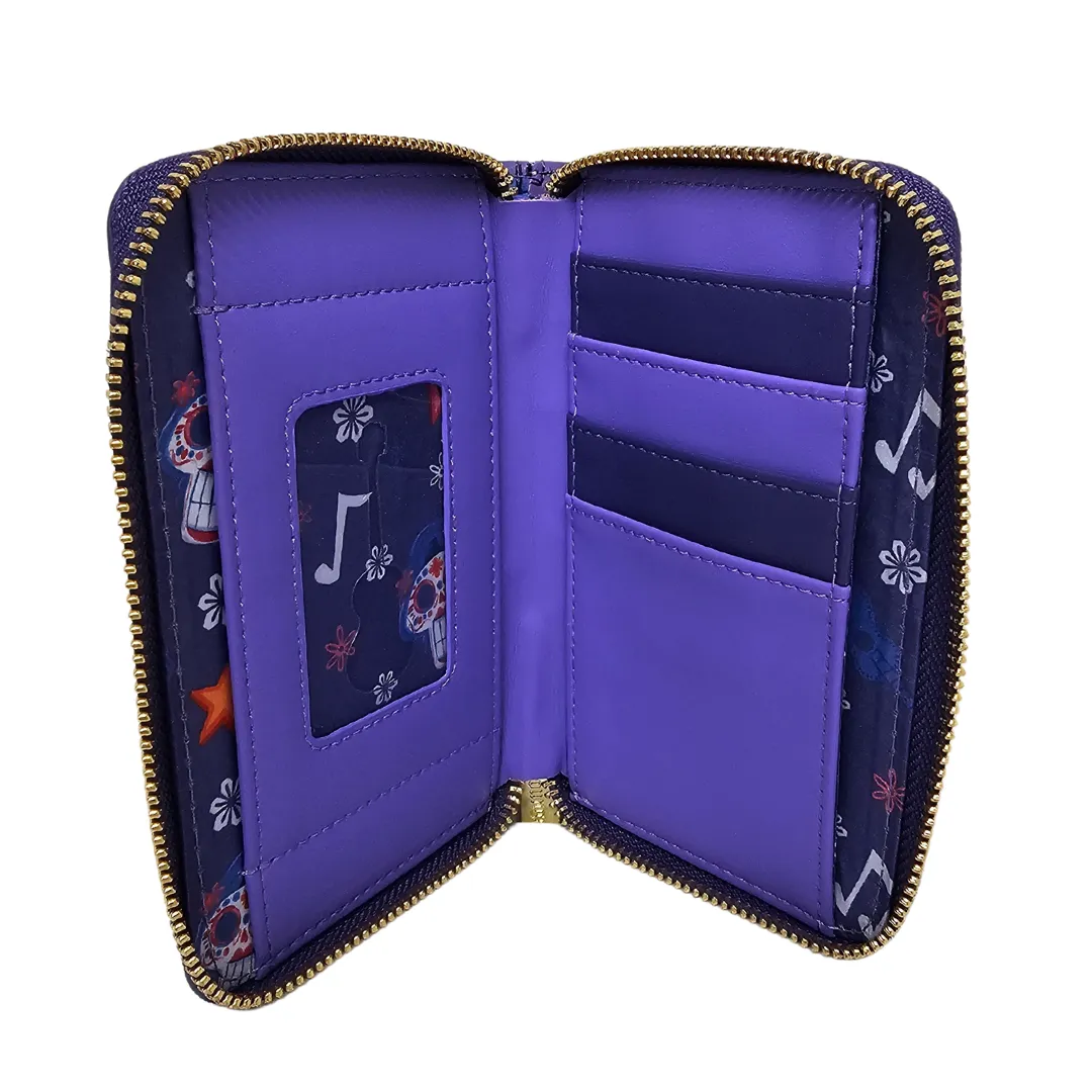 Loungefly Pixar Moments Coco Miguel and Hector Performance Zip Around Wallet DEFECTIVE #209