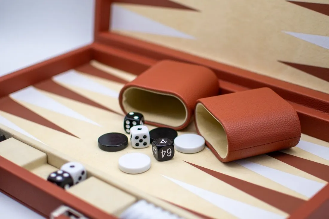 LPG Classics: Leather Backgammon Set – Brown