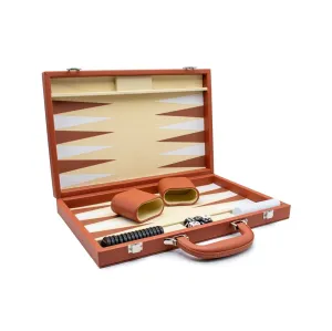 LPG Classics: Leather Backgammon Set – Brown