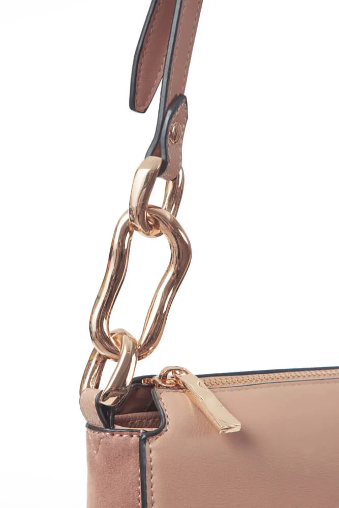Luella Grey Margarita Zip Top Crossbody Mocha