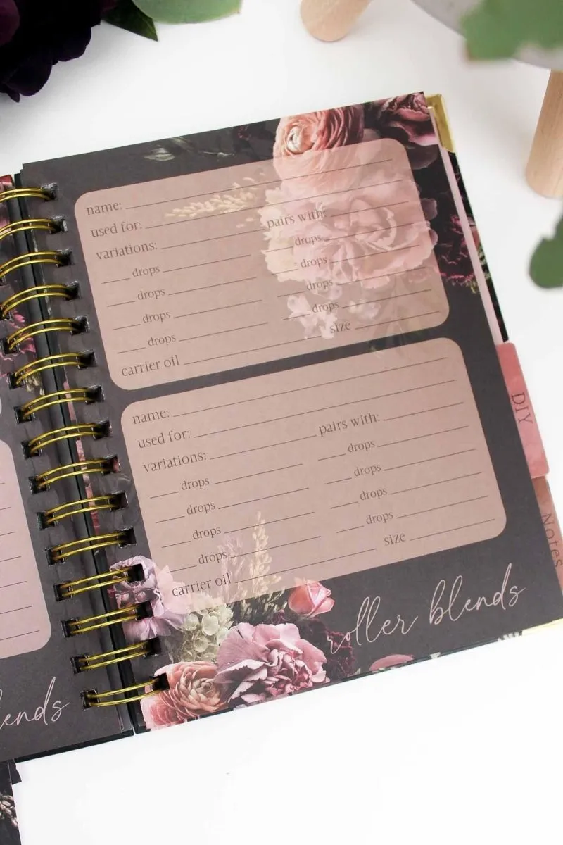 Lush Essential Oil Recipe Journal