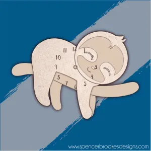 MDF Layered Clock - Sloth