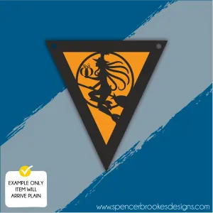 MDF Layered Triangle Halloween Flag Bunting - Witch