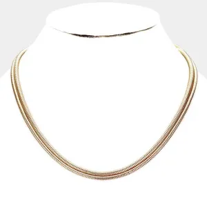 Metal Chain Double Gold Layered Necklace