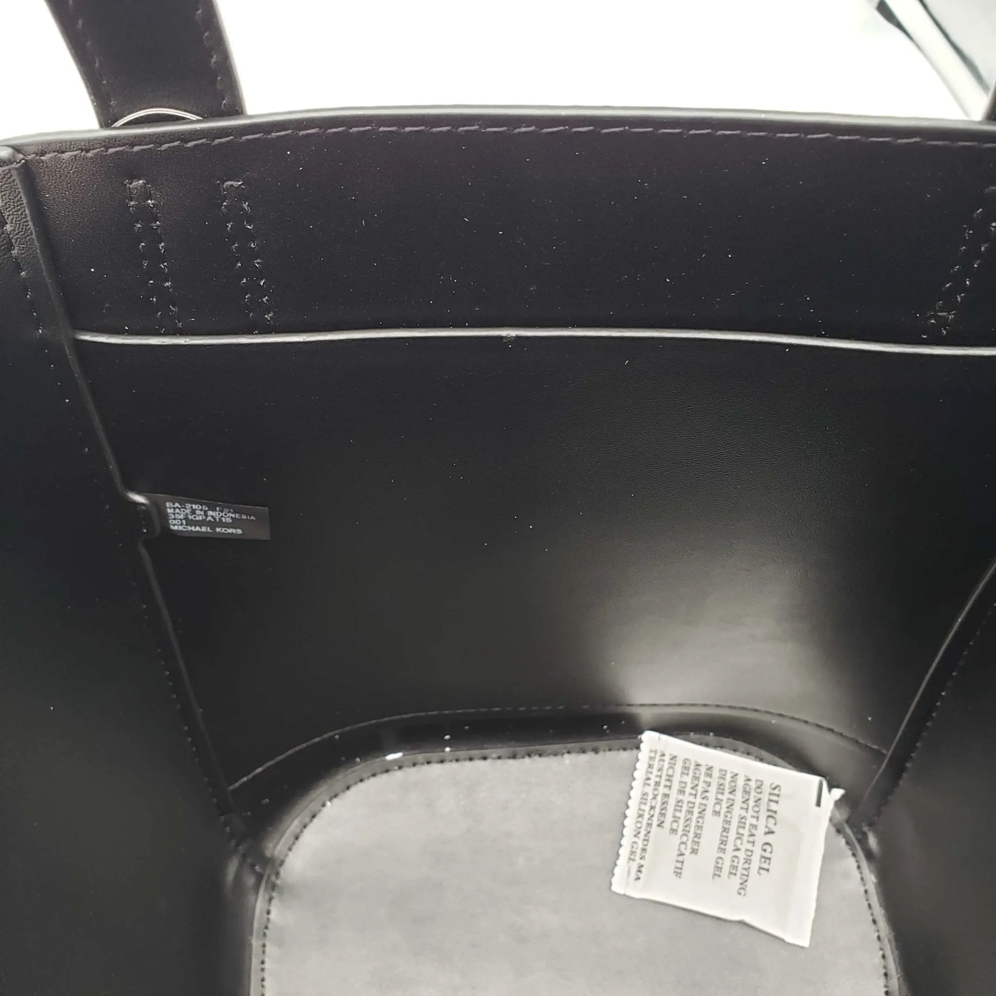 Michael Kors Portia Black Leather Tote Bag