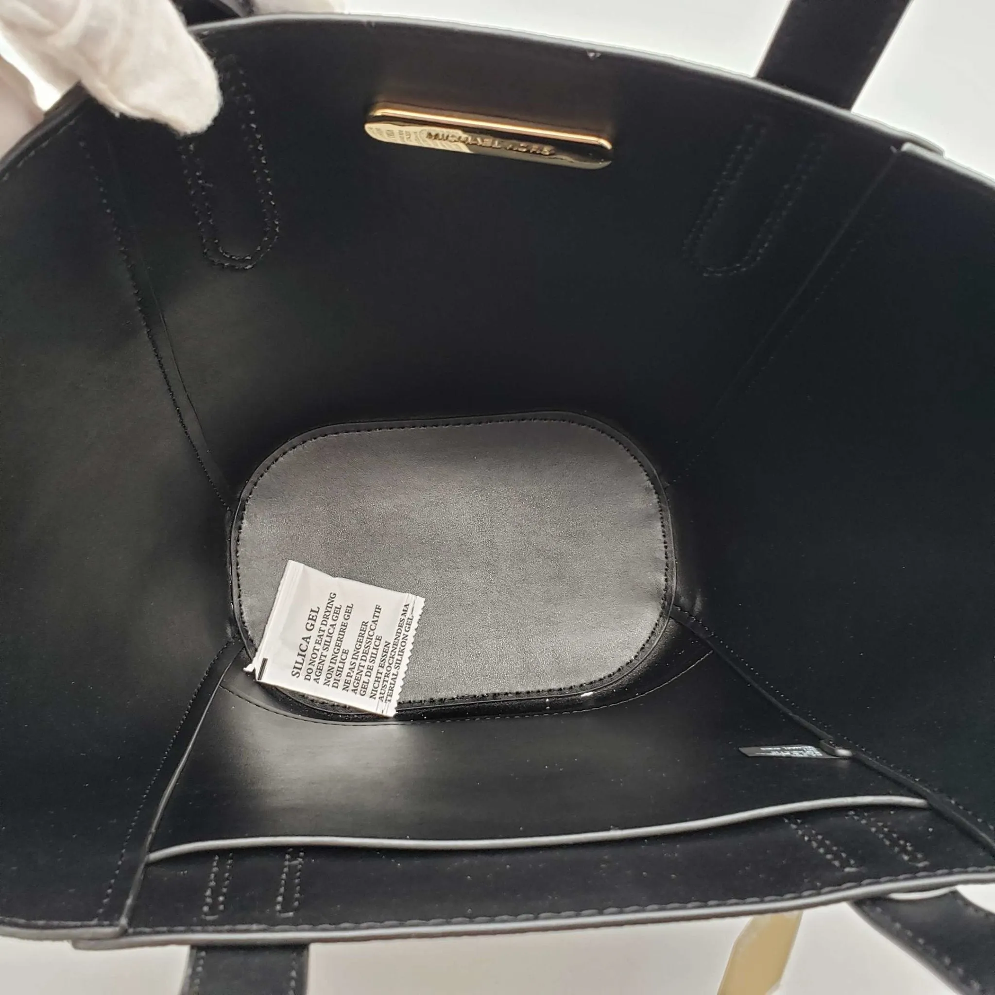 Michael Kors Portia Black Leather Tote Bag
