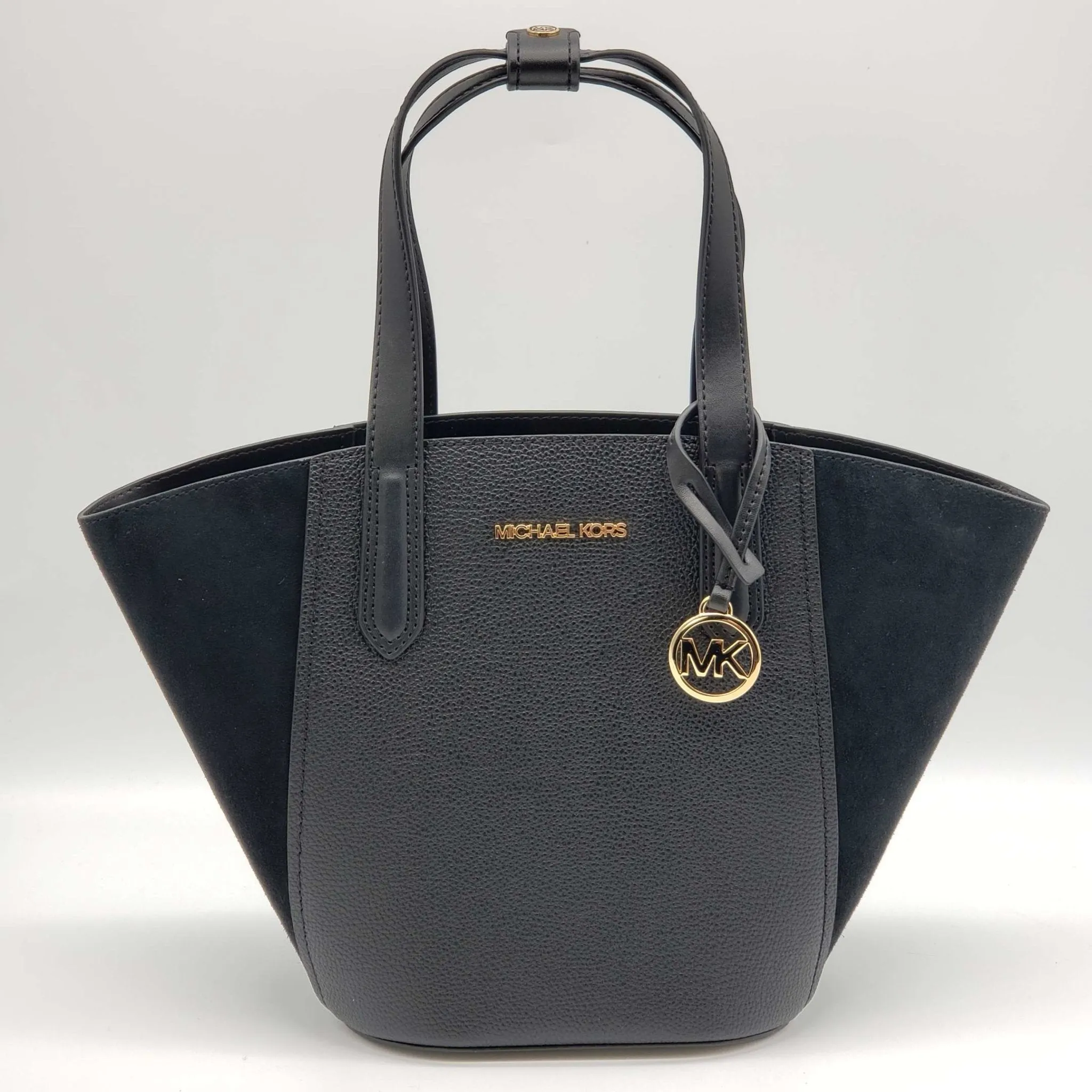 Michael Kors Portia Black Leather Tote Bag