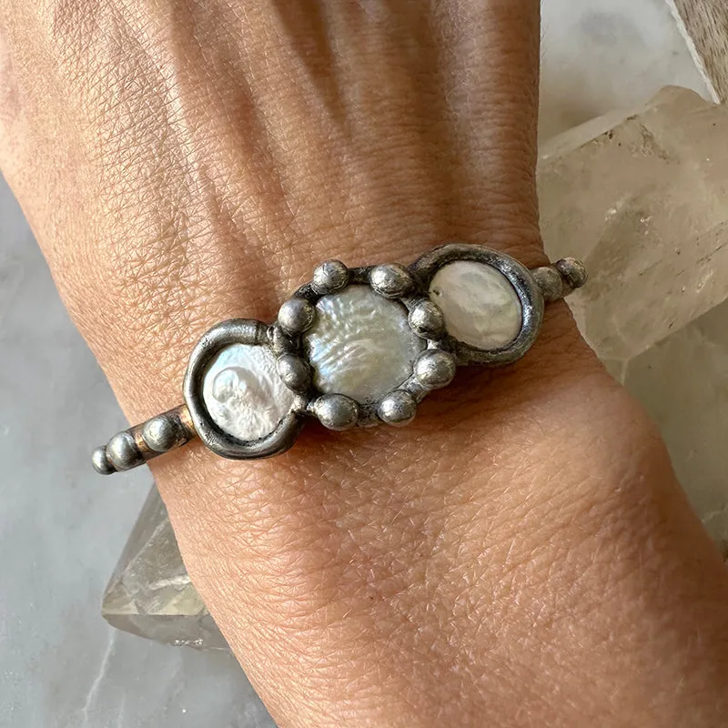 Mikal Winn Coin Pearl Cuff