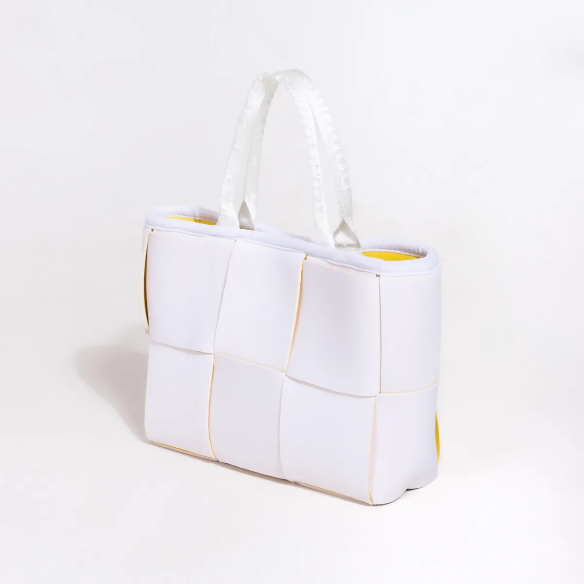 Mini Icon Tote White Yellow