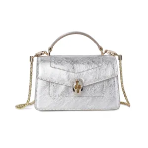 Mini Metallic Crossbody with Snakehead Clasp